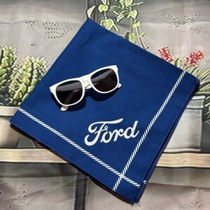 White Sunglasses & Blue Bandanna Combo (Ford Motor Company)